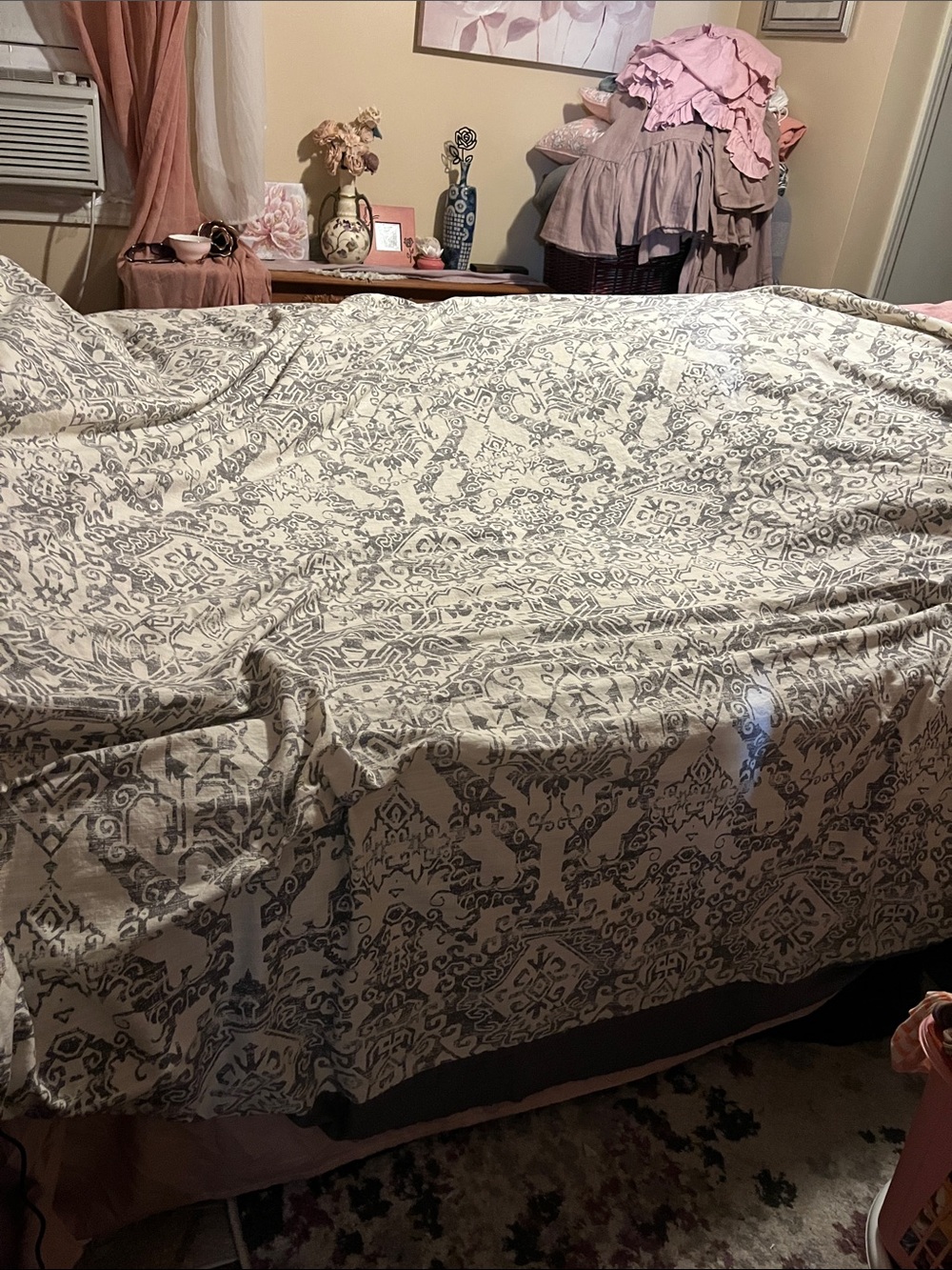 Threshold ~Duvet Cover in Cream and Gray~ 💯 Cotton ~ Queen
